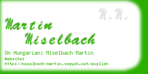 martin miselbach business card